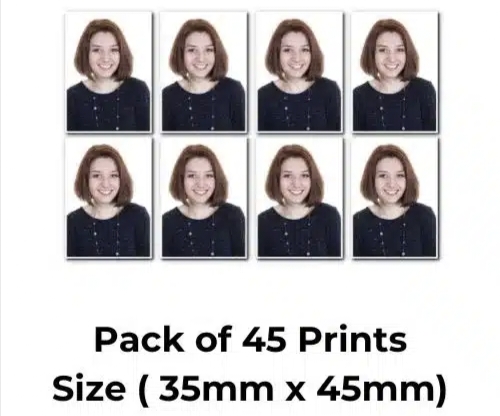 Passport Size Photos Copy 45 piece (35x45mm)