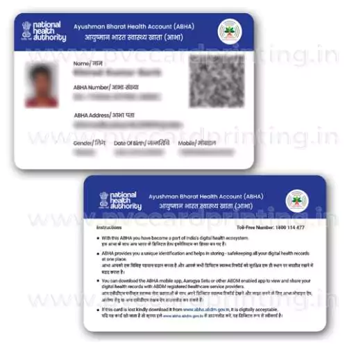 ABHA Health ID Card PVC Print